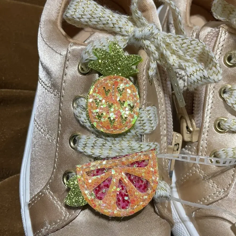 Cynthia Rowley 11 satin fruit tennis shoes NWT